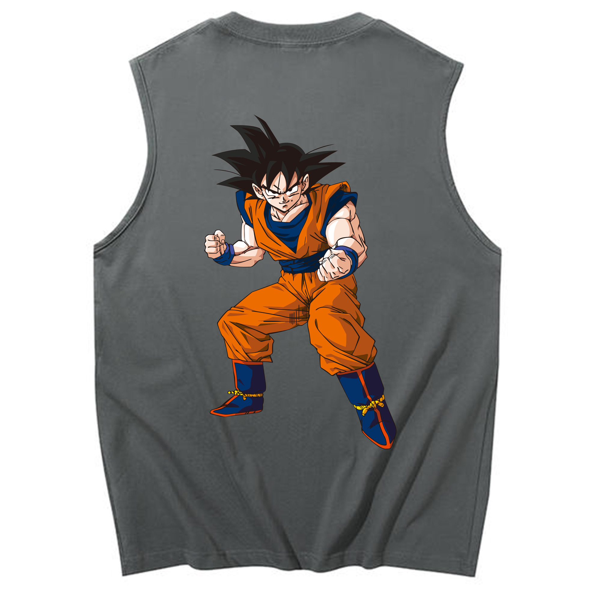 （画像用） ドラゴンボール 孫悟空（そん ごくう）Son Goku カカロット DRAGON BALL Kakarotto コットン100％タンクトップ（背面プリント）